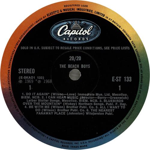 The Beach Boys 20/20 - Twenty - 1st UK vinyl LP album (LP record